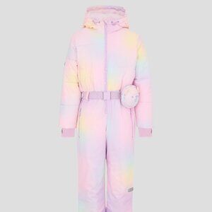Winter Ski Multicolor Overall with belt and bag